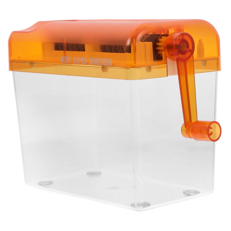 Portable Mini Manual Paper Shredder Transparent Body Handheld Document Cutter for Home Office - Image 2