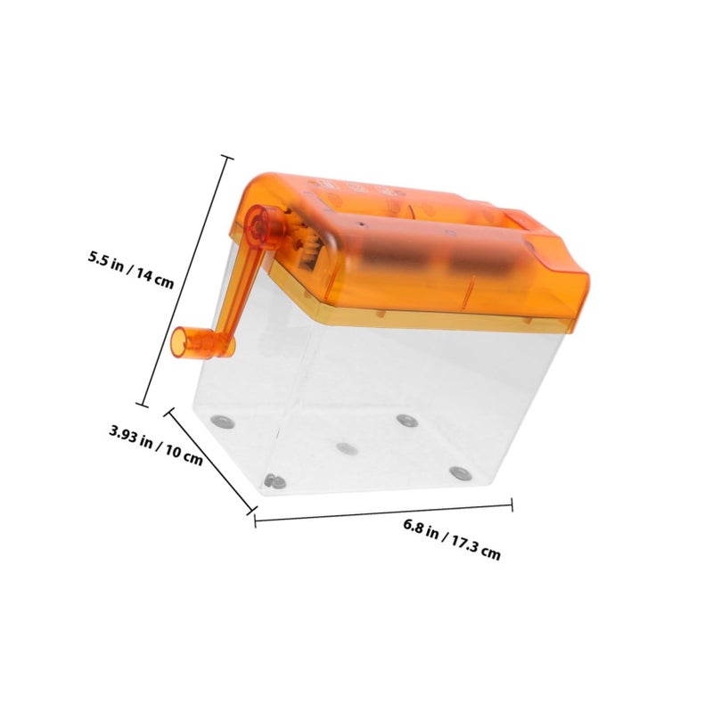 Portable Mini Manual Paper Shredder Transparent Body Handheld Document Cutter for Home Office - Image 3