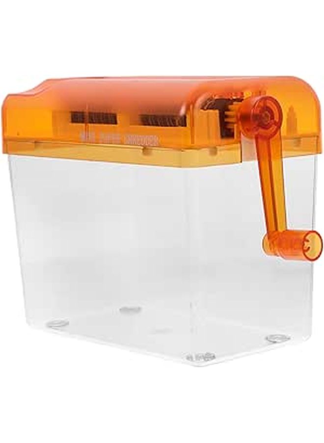 Portable Mini Manual Paper Shredder Transparent Body Handheld Document Cutter for Home Office - Image 1