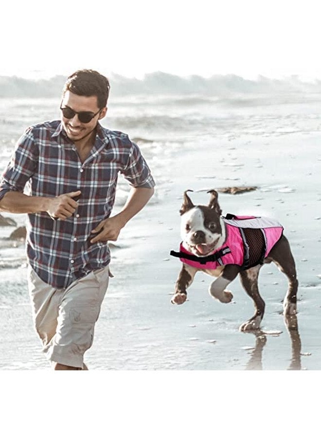 Queenmore Dog Life Jacket Swimming Vest Small Medium Dogs Neoprene Water Boating Life Preserver Lightweight Reflective Cat Puppy Kayaking Lifesaver for Yorkshire Terrier,Chihuahua,Teacup (Pink,XS) - Image 5