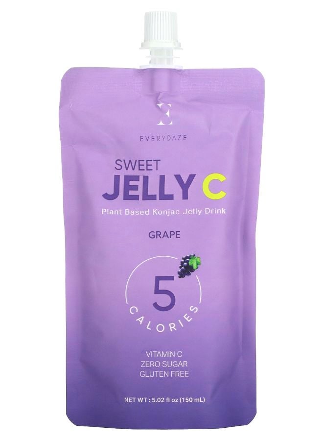 Sweet Jelly C Plant Based Konjac Jelly Drink Grape 5.02 fl oz (150 ml)
