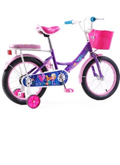 Vaux Elgo Mermaid Kids Road Bike 16 Inch w/ Training Wheels - Purple  - Image 4