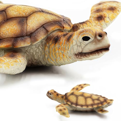 Gemini&Genius GeminiGenius Sea Turtle Toy Marine Animal Figure Large Sea Animal Action Figure Ocean Educational Model Backyard Garden Decoration DIY Craft Decor Swim Bath Toy for Kids - Image 5