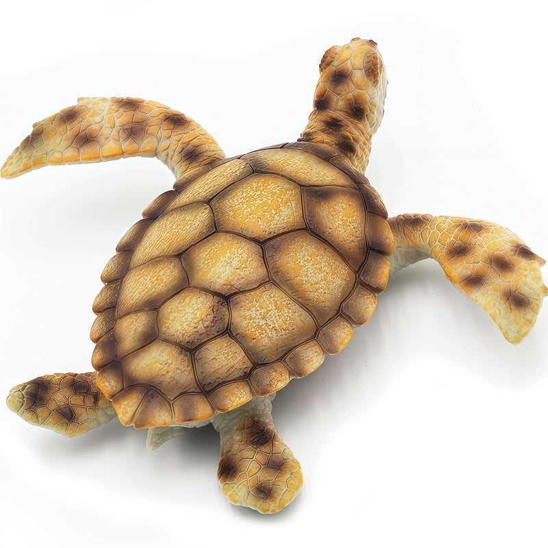 Gemini&Genius GeminiGenius Sea Turtle Toy Marine Animal Figure Large Sea Animal Action Figure Ocean Educational Model Backyard Garden Decoration DIY Craft Decor Swim Bath Toy for Kids - Image 3