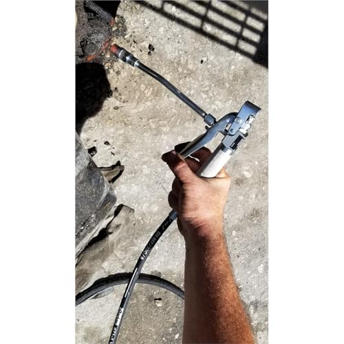 Lincoln 740 High-Pressure Steel Grease Control Valve with 6" Rigid Extension, 1/4" Female NPT Inlet, 1/8" Female NPT Outlet, 7,500 PSI Maximum Operating Pressure, Trigger Guard, Ergonomic Design - Image 4