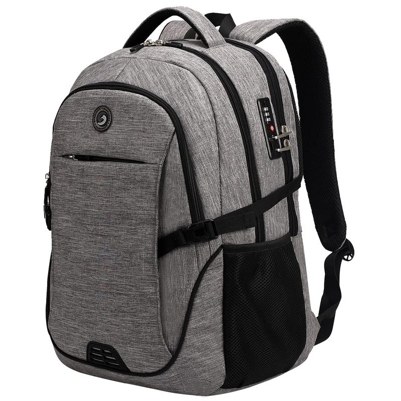 SHRRADOO Travel Laptop Backpack, Business Anti Theft Slim Durable Laptops Backpack with USB Charging Port, College High School Computer Bag for Men Women Fits 17 Inch Notebook - Image 1