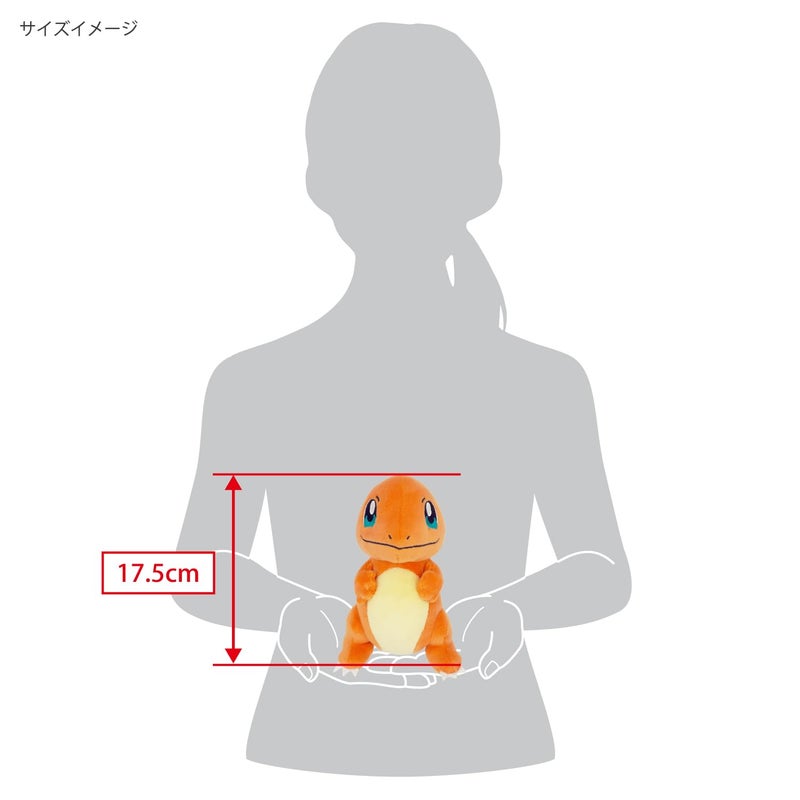 Sanei Pokemon All Star Series Pp18 Charmander Stuffed Plush  6.5"" - Image 5