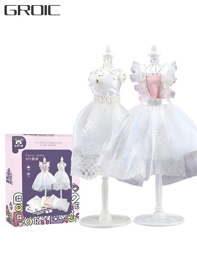 GROIC - Kids Fashion Designer Kits for Girls Toddler DIY Activity Set Fashion Design, Creativity DIY Arts & Crafts Kit Sewing Kit for Kids Learning Toys, Handmade Toys for Kids - Image 1
