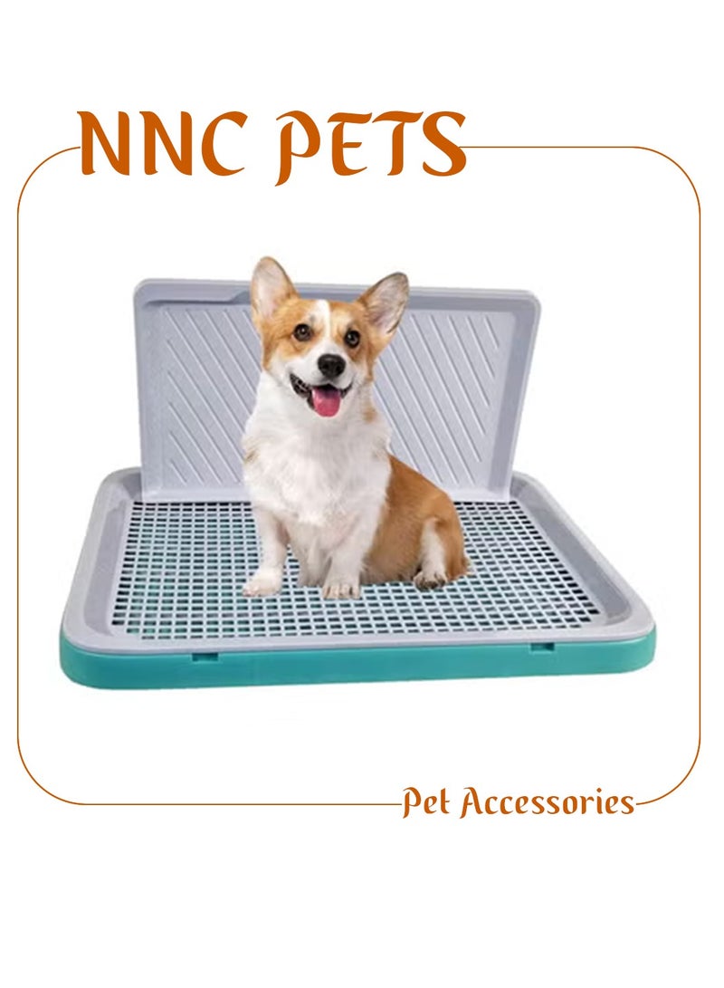 NNC PETS Pet training toilet with Durable plastic, Dog pee pad tray with High sides, Washable and Non-slip puppy pee tray, 51 cm Dog potty tray for Indoor/ Outdoor use, and Ideal for small dogs, (Green) - Image 1