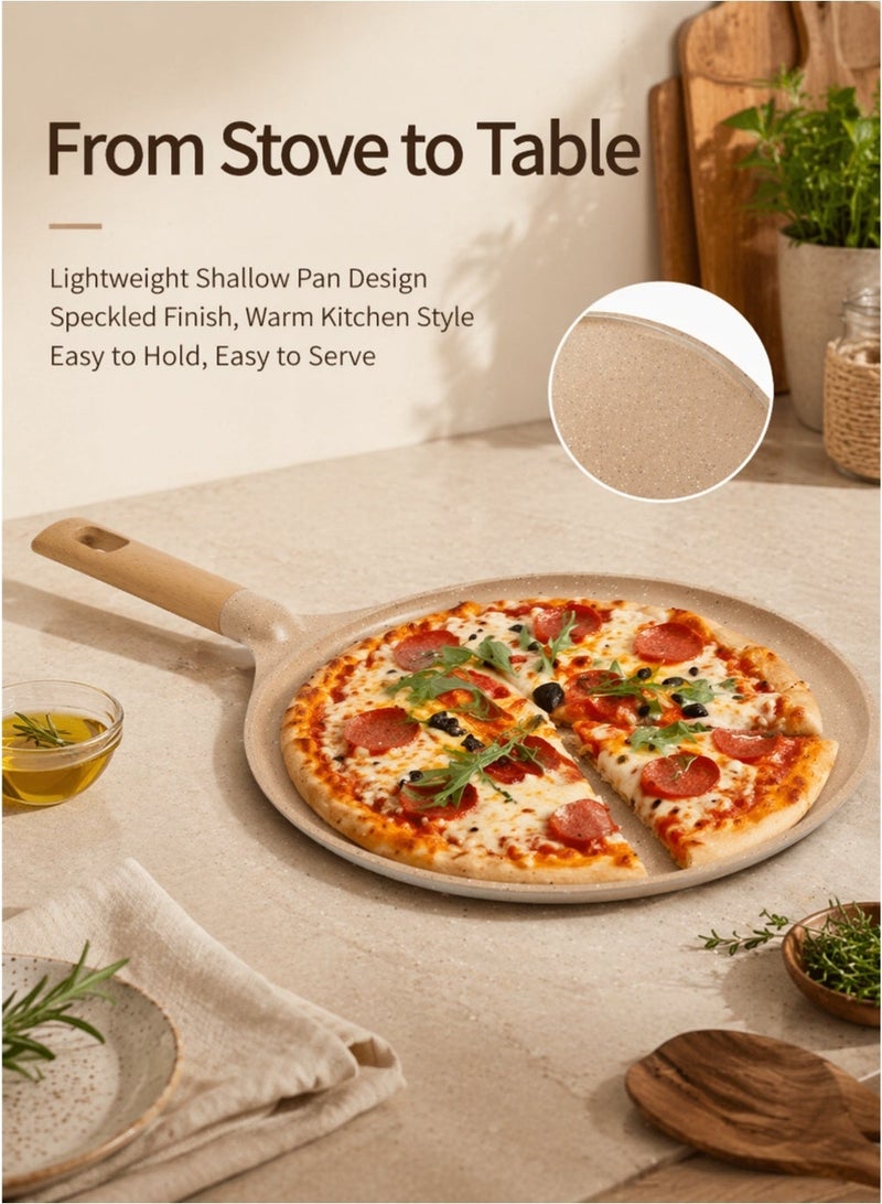 MGC Pan Ceramic Nonstick Frying Pan 32Cm With Glass Lid, Healthy Cookware, Non-Toxic Induction Kitchen Cooking Set, Dishwasher & Oven Safe, Pfas/Ptfe/Pfoa Free - Image 2