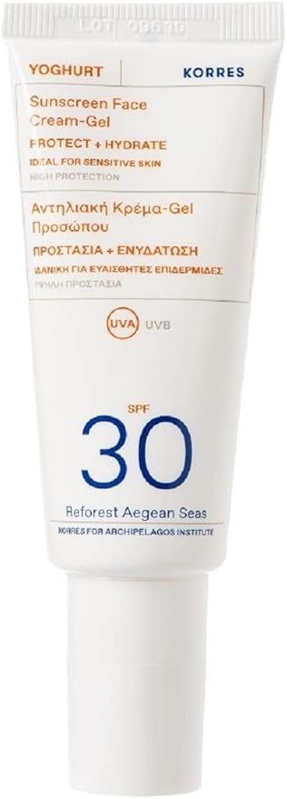 KORRES KORRES Yoghurt SPF30 Face Sun Cream Gel 40ml - Image 1