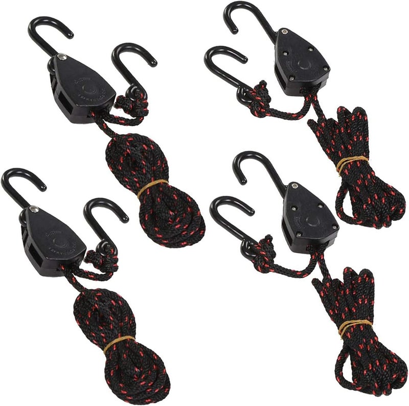 Acronde 4 قطع حبال ثقيلة قابلة للتعديل بطول 6 أقدام برباط كاياك وقوارب الكانو - Image 1