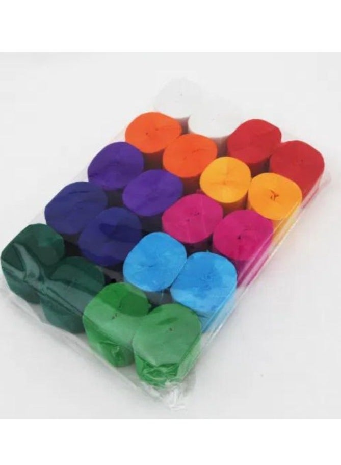 Terabyte CREPE PAPER STREAMER (PACK OF 24) MULTICOLORS - Image 1