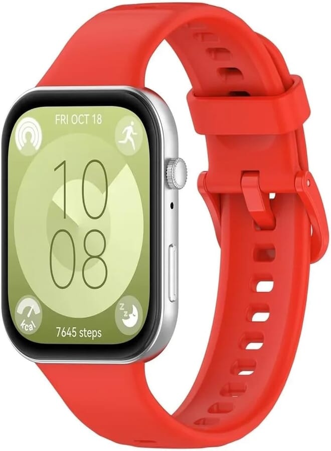 Fekra Official Silicone Strap for Huawei Watch Fit 3 (2024) Replacement Bracelet Wriststrap for Huawei Watch Fit3 Strap, Solid Color Watch Band