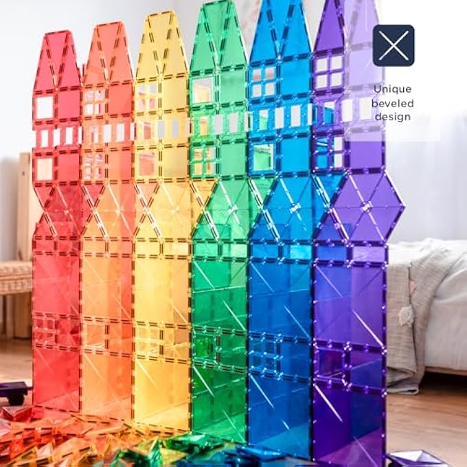 CONNETIX RAINBOW MEGA MAGNETIC TILES 212-PIECES SET - Image 4