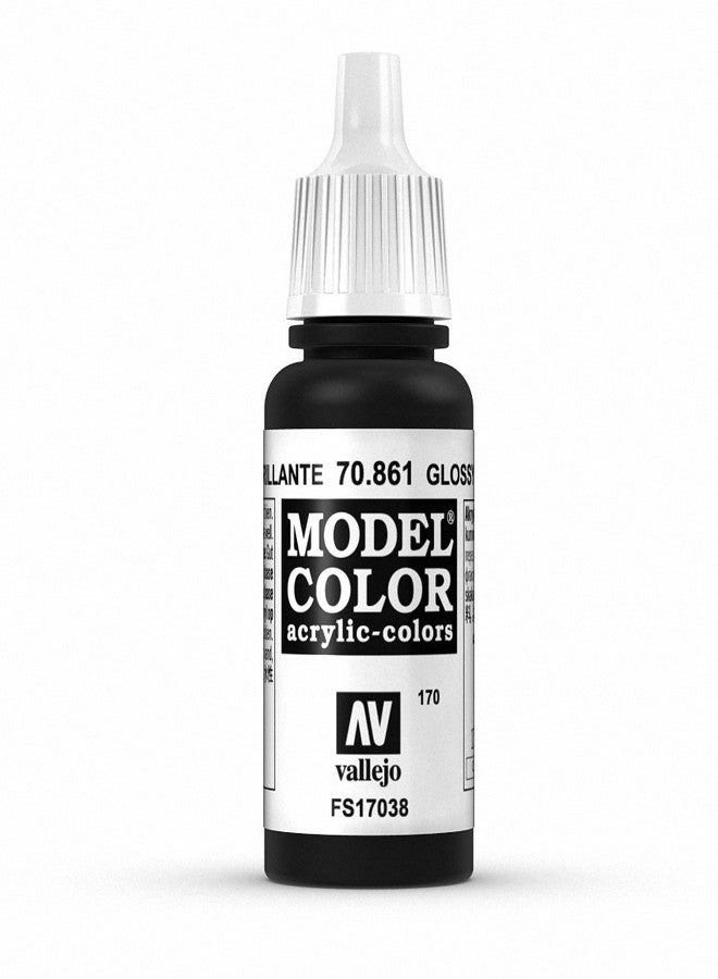 Vallejo 70861 Acrylic 170 Model Color 17 ml, Glossy Black