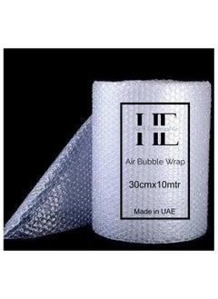 Generic Air Bubble Wrap 30cmX10mtr Industrial Strength, Lightweight, and Easy to Cut, Ideal for Protecting Fragile Items, High Cushioning, Superior Protection for Electronics Perforated, Lightweight.  - Image 1