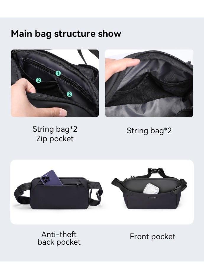 MARK RYDEN 411 Grey Crossbody Bag - Stylish, Water-Repellent, and Functional for Urban Travel Grey - Image 5