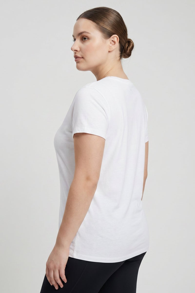UNDER ARMOUR Women Loose Fit Short Sleeve Training T-shirt, White - Image 3