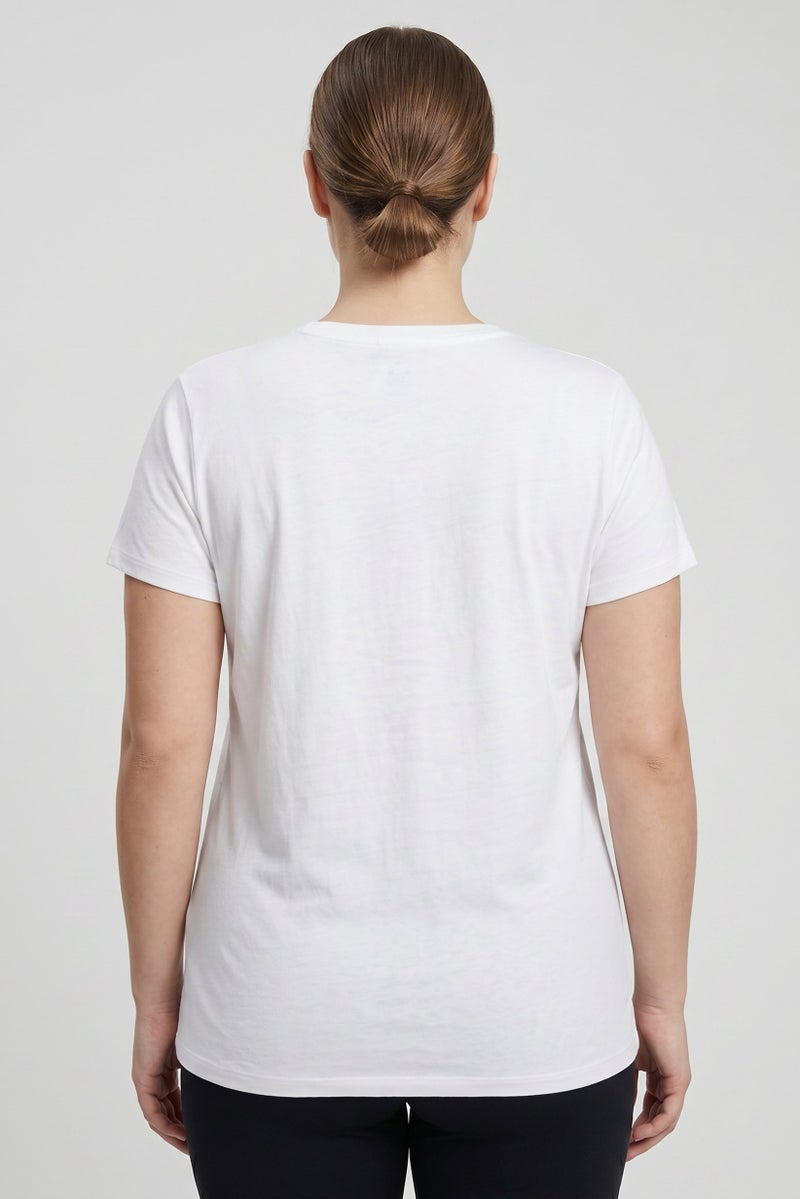 UNDER ARMOUR Women Loose Fit Short Sleeve Training T-shirt, White - Image 4