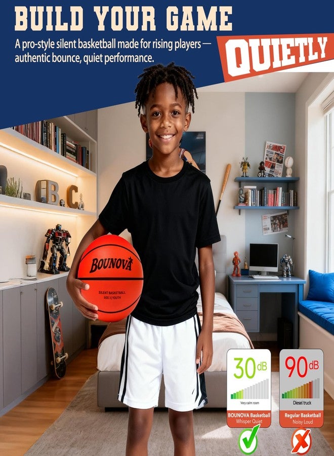 BOUNOVA Silent Basketball | Real Feel Powerful Bounce | Elegant Gift Box Packaging | Pro-Grade PU Foam Indoor Basketballs for Quiet Dribbling & Training - Image 2