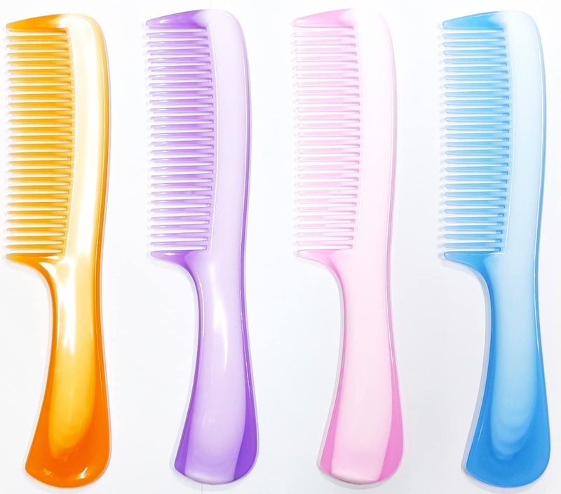 Maple Dressing Detangling Handle Printed Hair Comb Combo Set for Men,Women Snow White Multicolour, Pack of 4 - Image 1