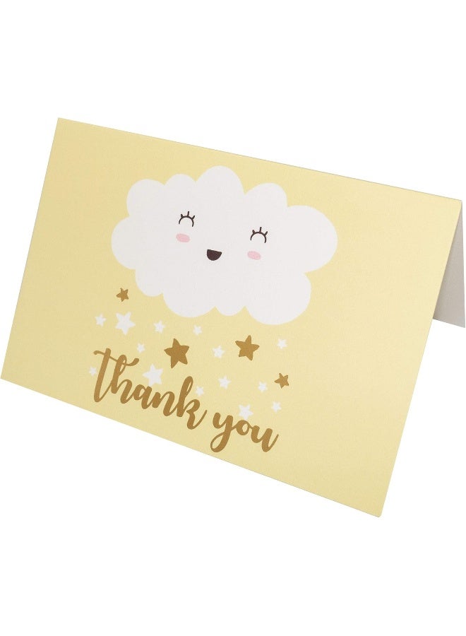 Gooji 4x6 Gold Foil Baby Starry Night Thank You Cards (Bulk 36-Pack) Matching Peel-and-Seal White Envelopes | Assorted Set, Watercolor Graphics - Image 5