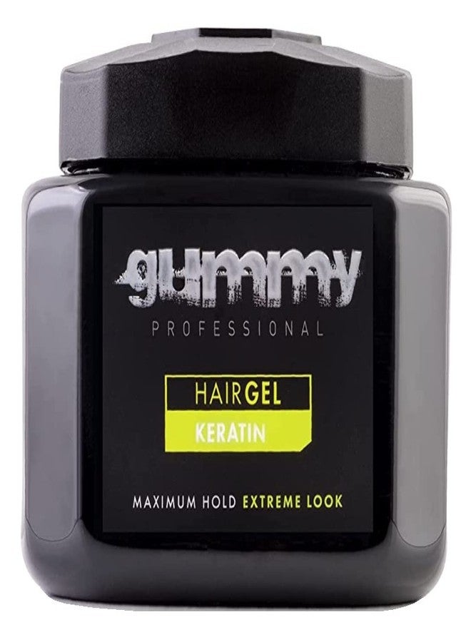 Gummy Hair Gel Maximum Hold Extreme Look Keratin 23.5 Ounce (Pack of 3) - Image 1