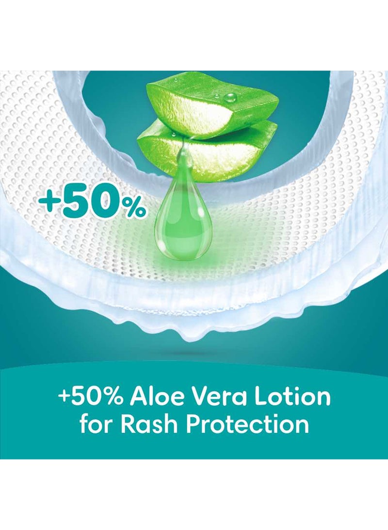 بامبرز Rash Protection Taped Diapers, Size 4, 9-14kg, +50% Aloe Vera Lotion for Rash Protection, Giant Pack - Image 3