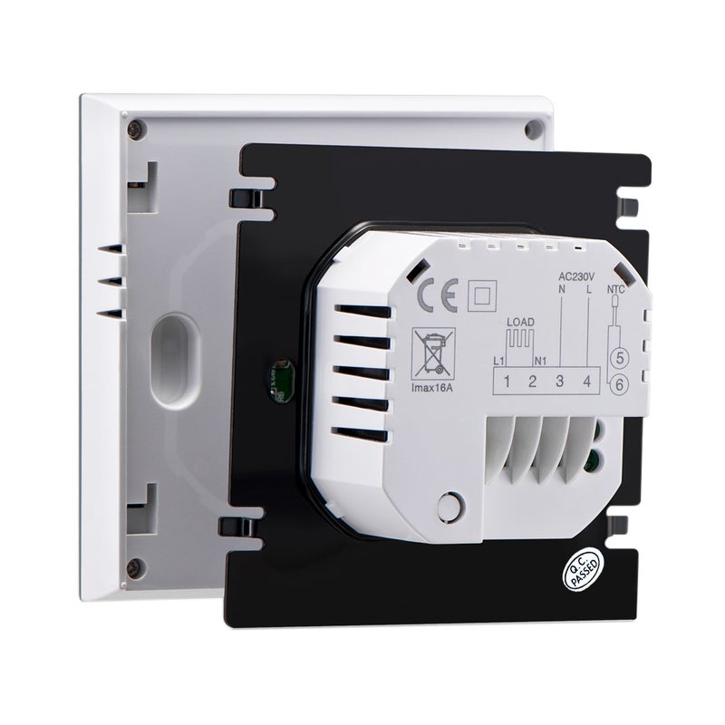 16A 95-240V Weekly Programmable LCD Display T-ouch Screen Electric Heating Thermostat Room Temperature Controller - Image 3