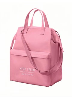 Excefore Insulated Lunch Bag, 11 * 6.3 * 14.1 Inch Bento Cooler Bag, Portable Pink Lunch Tote Bag, Lunch Box For Women, Lunch Bag For Men, Adult Lunch Bag, Soft Cooler Bag, Adult Lunch Boxes For Men  - Image 1