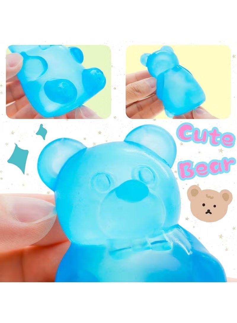 مساحة باردة ألعاب ضغط ناعمة للكبار، كرات ضغط على شكل دببة مطاطية لتخفيف التوتر، ألعاب ضغط محشوة بالسكر لتخفيف التوتر لدى الأطفال، كرات ضغط عالية الكثافة لتهدئة الطلاب، ألعاب ضغط فائقة النعومة لتخفيف القلق - Image 5