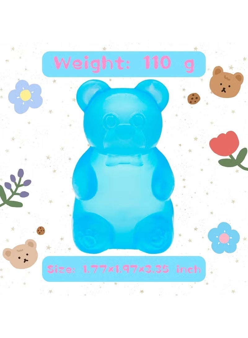 مساحة باردة ألعاب ضغط ناعمة للكبار، كرات ضغط على شكل دببة مطاطية لتخفيف التوتر، ألعاب ضغط محشوة بالسكر لتخفيف التوتر لدى الأطفال، كرات ضغط عالية الكثافة لتهدئة الطلاب، ألعاب ضغط فائقة النعومة لتخفيف القلق - Image 3