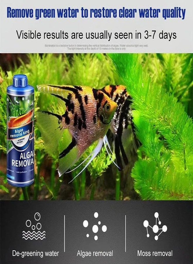 VISIONEX Algae Moss Remover, Fast-Acting Safe for Fish Plants Tank Cleaner, 200ml Liquid Formula Prevents Future Growth, All Tank Sizes Water Treatment Solution, Fish Tank Cleaner (200ml) - Image 3