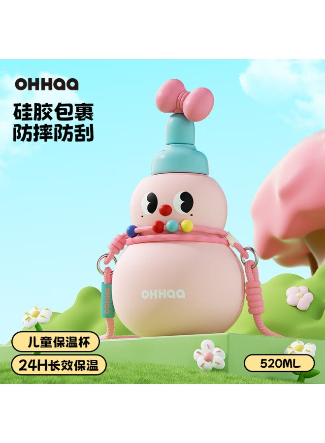 Ohhaa Insulated Bottle, Gourd-shaped Water Jug, Stylish 316 Stainless Steel, With Straw For Students, Children's School-specific Water Cup - Image 1
