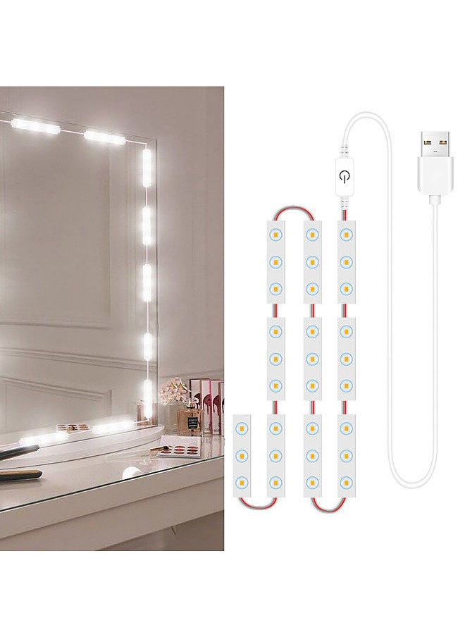 Generic LED Makeup Mirror Lights 30LEDs Dimmable Touch Control Vanity Mirror Lights Bathroom Mirror Light with USB Cable LED Strip Lights Dressing Mirror  - Image 1