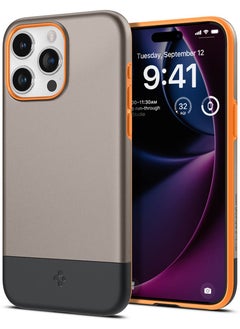 Spigen غطاء حماية مغناطيسي من Style Armor MagFit لهاتف iPhone 15 PRO متوافق مع MagSafe [حماية من الدرجة العسكرية] - ذهبي جبال الألب  - Image 1