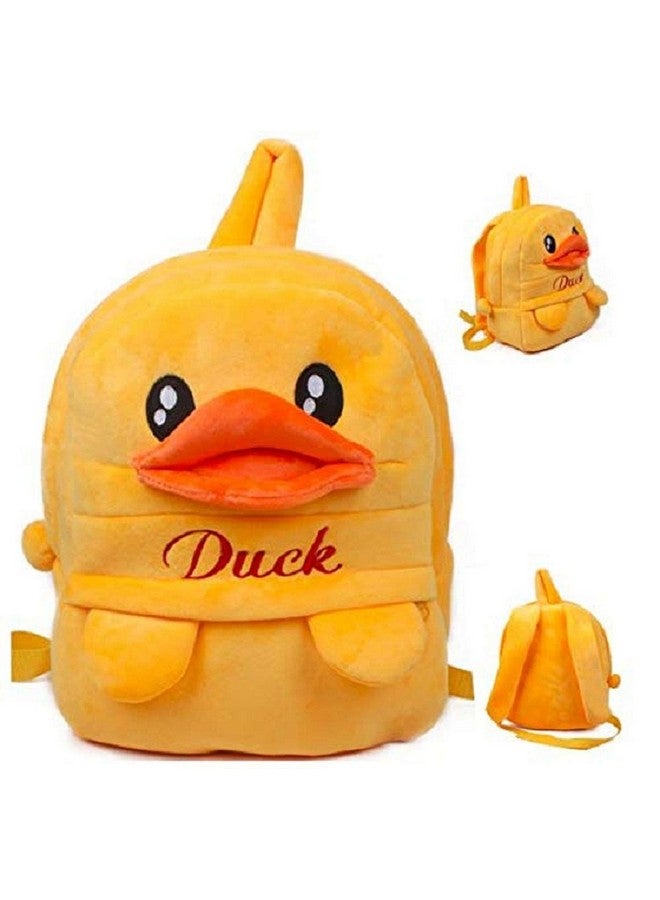 blue tree School Bag for Cute Kids for (3-5 Years), Nursery Soft Plush Yellow Duck Bag for Toddlers, Mini Animal Backpack for Baby Boys and Girls - Image 1