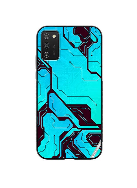 Protective Case Cover For Samsung Galaxy A03s Tech A-02 Design Multicolour