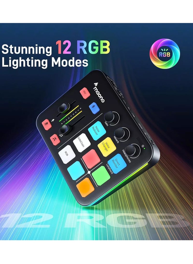 G1 NEO Gaming Audio Mixer Interface ,with Pro-preamp, RGB, Bluetooth, 48V Phantom Power