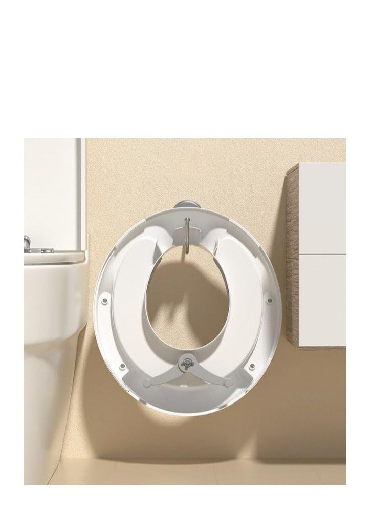 تراسل مقعد تدريب الأطفال على استخدام النونية للأطفال، حلقة تدريب على استخدام المرحاض مع مقابض ومسند ظهر، أغطية مقعد مرحاض محمول للأطفال الصغار وسائد مقعد تدريب على استخدام النونية، للاستخدام في المراحيض البيضاوية - Image 5