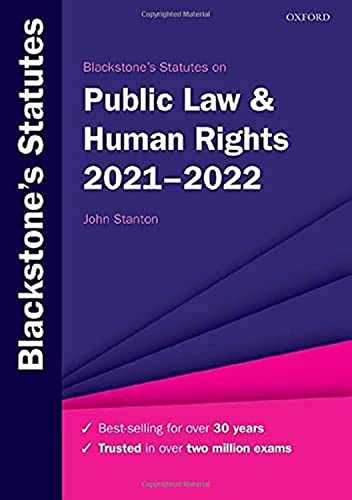 Blackstones Statutes On Public Law And Human Rights 20212022 