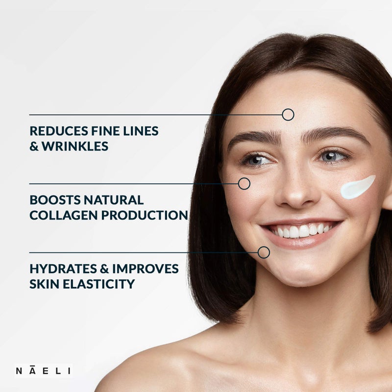 NAELI Retinoid Cream - 4.25% Retinol Night Moisturizer for Face & Neck with Collagen, Peptides & Hyaluronic Acid - Anti Aging Wrinkle Cream, Improves Skin Tone & Texture, 3.4 oz - Image 2