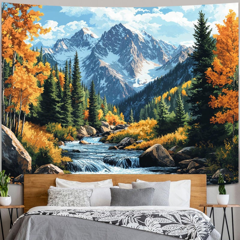 kampdream Landscape Tapestry, Scenery Art Wall Tapestries, Nature Wall Decor for Bedroom Living Room Backdrop Colorado Peak Mountain Art 36Ã—48 inches - Image 3