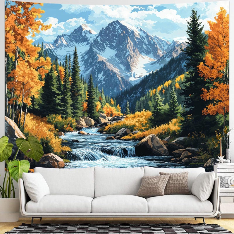 kampdream Landscape Tapestry, Scenery Art Wall Tapestries, Nature Wall Decor for Bedroom Living Room Backdrop Colorado Peak Mountain Art 36Ã—48 inches - Image 2