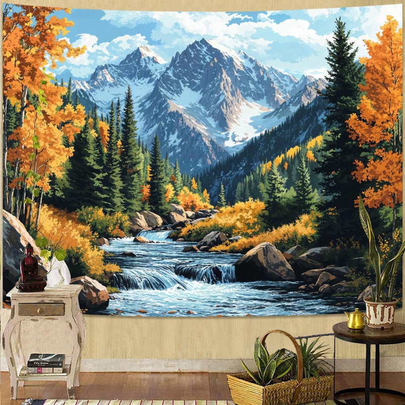 kampdream Landscape Tapestry, Scenery Art Wall Tapestries, Nature Wall Decor for Bedroom Living Room Backdrop Colorado Peak Mountain Art 36Ã—48 inches - Image 4