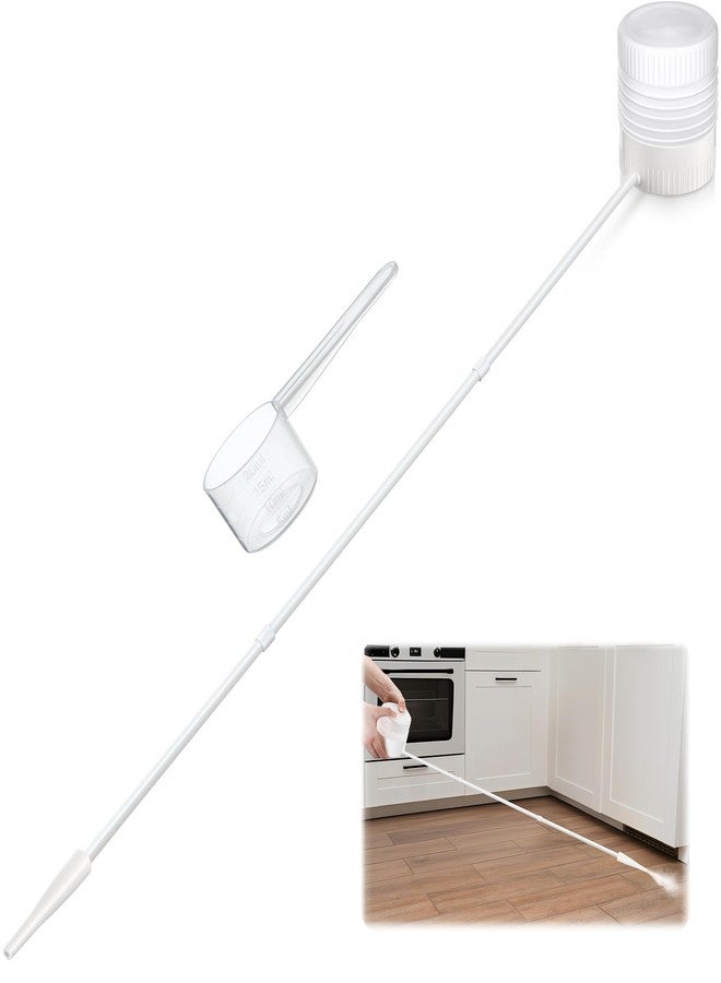 Mysora Diatomaceous Earth Powder Duster with 12" to 36" Extended Reach, Diatomaceous Earth Powder Applicator for Pest Control, Sprayer for Home, Lawn & Hard to Reach Areas (White - Image 1