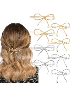 8 Pcs Metal Bow Hair Clips Chic Bows Hair Pins Elegant Cute Hair Barrettes Simple Minimalist Headwear Styling Accessories for Women Girls