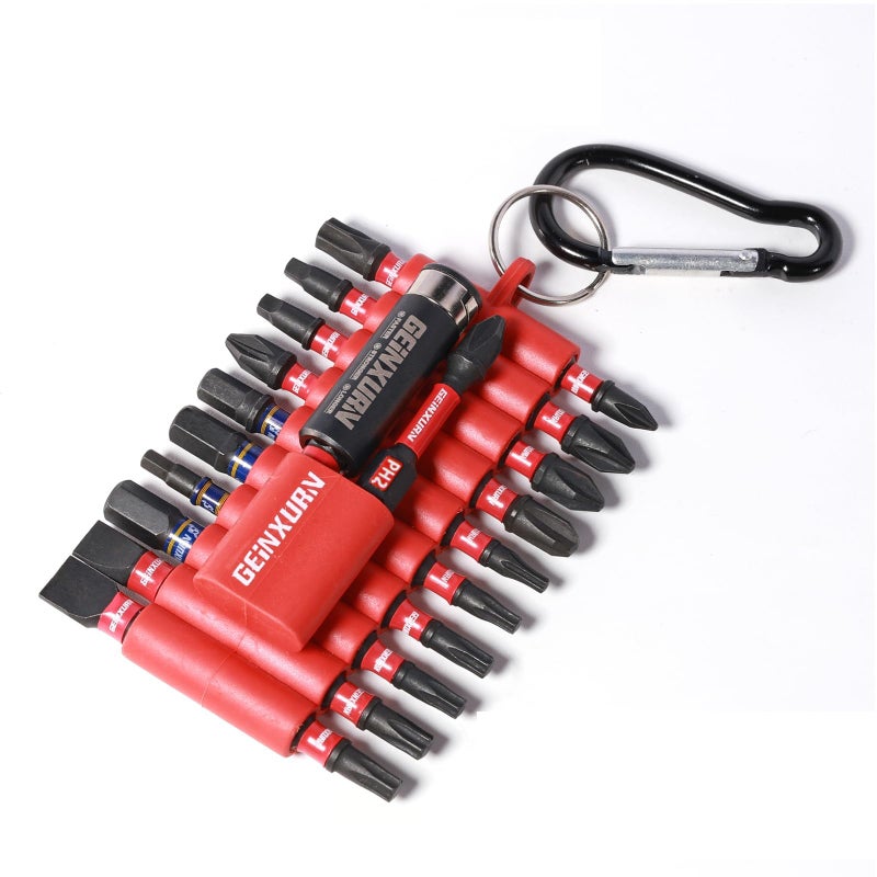 Geinxurn (PH/TORX/HEX/PZ/SQ/SL) Screwdriver Bits Set, 66 Pieces Impact 1â€/ 2â€Magnetic S2 Steel Multi Power Insert Driver Bits and 3Pc Bit Holder with Organizer Sleeve - Image 4