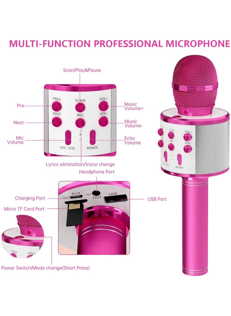 Generic Advanced Multifunctional Wireless Bluetooth Portable Karaoke Singing Microphone Speaker  - Image 4